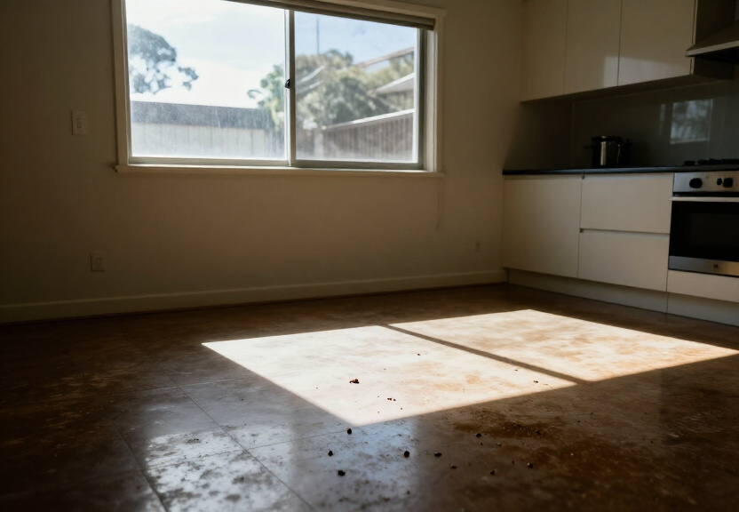 Cockroach infestation in a Haberfield kitchen before treatment